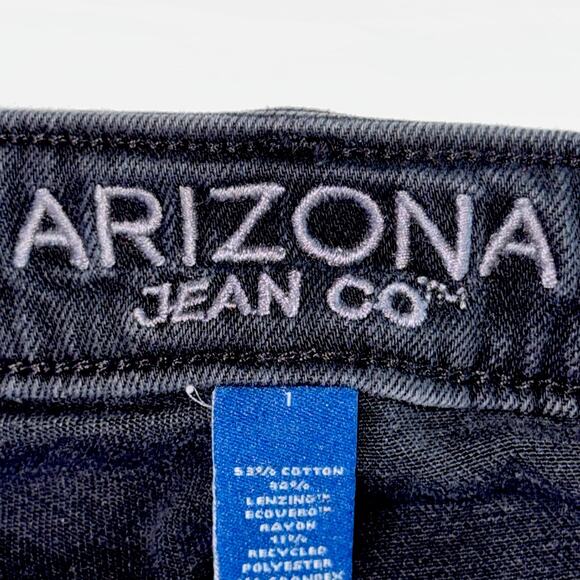 Arizona Jean Company Black Denim Jeans High Rise Boot Cut Womens 1 - Picture 4 of 12